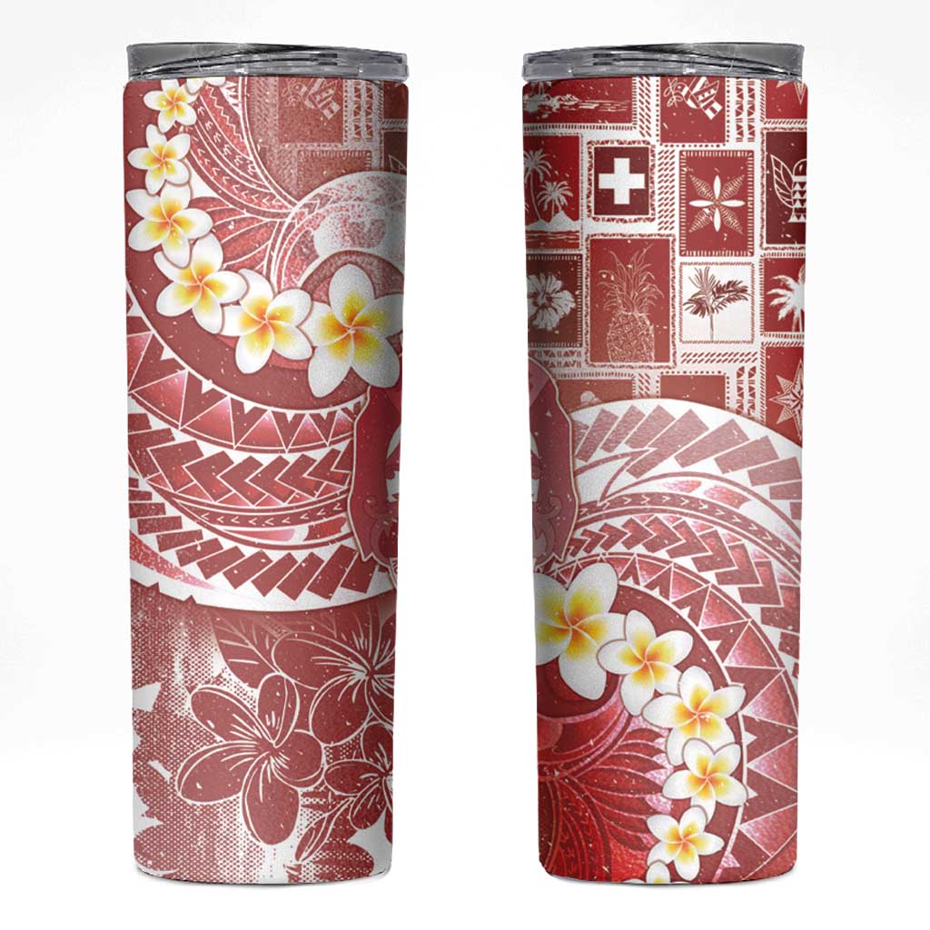 Tonga Christmas Skinny Tumbler Kilisimasi Fiefia Retro Style Red - Polynesian Pride