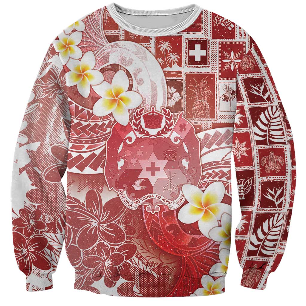 Tonga Christmas Sweatshirt Kilisimasi Fiefia Retro Style Red - Polynesian Pride