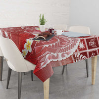 Tonga Christmas Tablecloth Kilisimasi Fiefia Retro Style Red - Polynesian Pride
