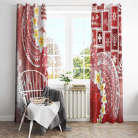 Tonga Christmas Window Curtain Kilisimasi Fiefia Retro Style Red - Polynesian Pride