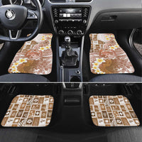 Tonga Christmas Car Mats Kilisimasi Fiefia Retro Style Brown LT05 Set 4pcs Brown - Polynesian Pride
