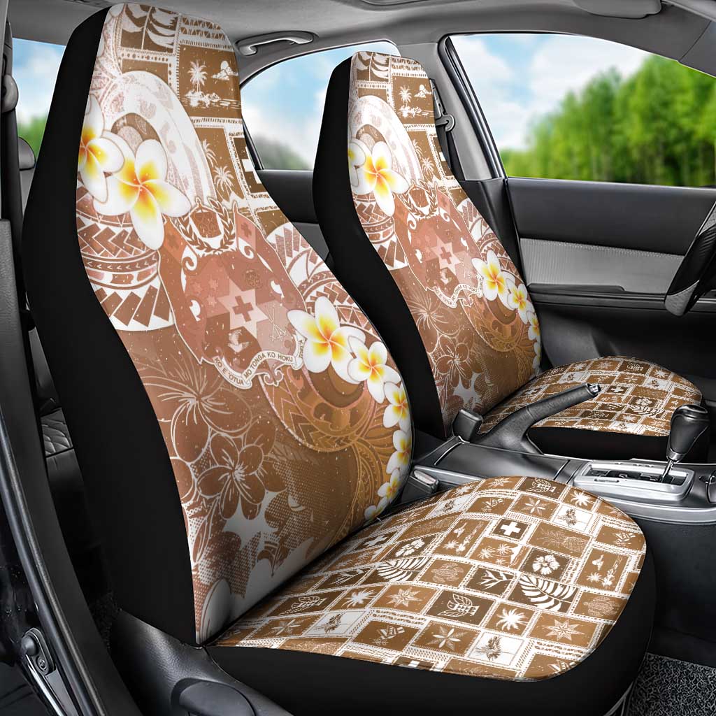 Tonga Christmas Car Seat Cover Kilisimasi Fiefia Retro Style Brown - Polynesian Pride