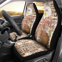 Tonga Christmas Car Seat Cover Kilisimasi Fiefia Retro Style Brown - Polynesian Pride
