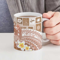 Tonga Christmas Ceramic Mug Kilisimasi Fiefia Retro Style Brown - Polynesian Pride