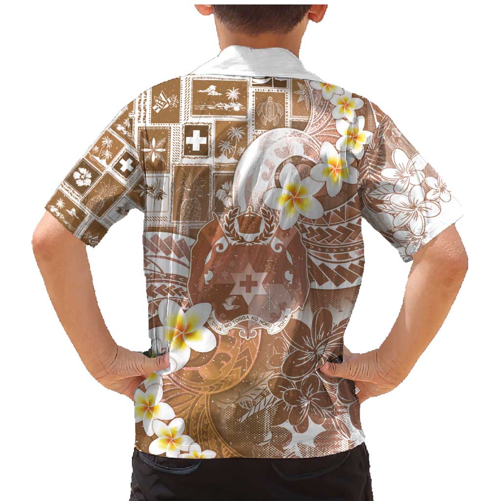 Tonga Christmas Family Matching Mermaid Dress and Hawaiian Shirt Kilisimasi Fiefia Retro Style Brown - Polynesian Pride