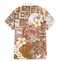 Tonga Christmas Family Matching Mermaid Dress and Hawaiian Shirt Kilisimasi Fiefia Retro Style Brown - Polynesian Pride