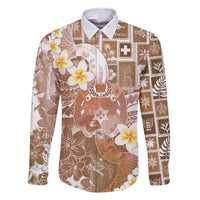 Tonga Christmas Family Matching Mermaid Dress and Hawaiian Shirt Kilisimasi Fiefia Retro Style Brown - Polynesian Pride