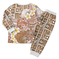Tonga Christmas Pajama Set Kilisimasi Fiefia Retro Style Brown - Polynesian Pride