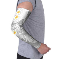 Tonga Christmas Arm Sleeves Kilisimasi Fiefia Retro Style White - Polynesian Pride