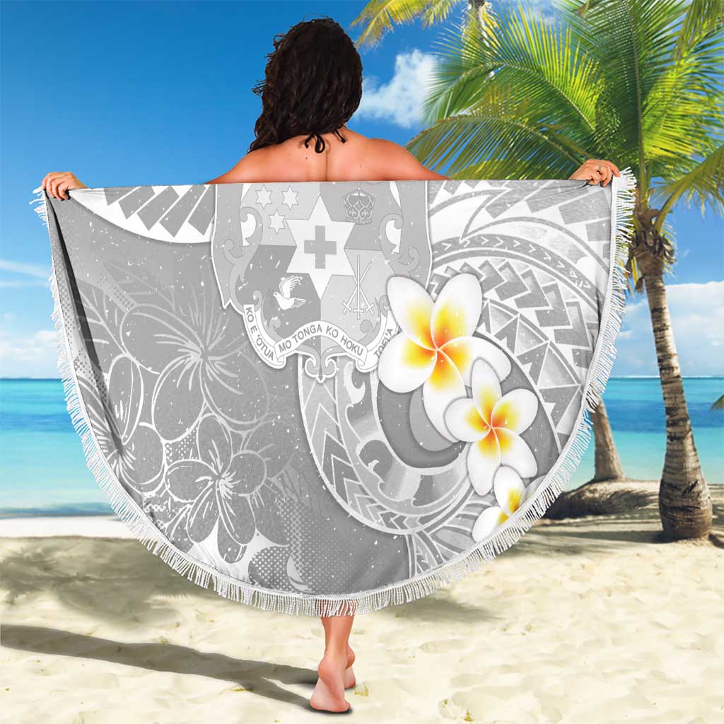 Tonga Christmas Beach Blanket Kilisimasi Fiefia Retro Style White - Polynesian Pride