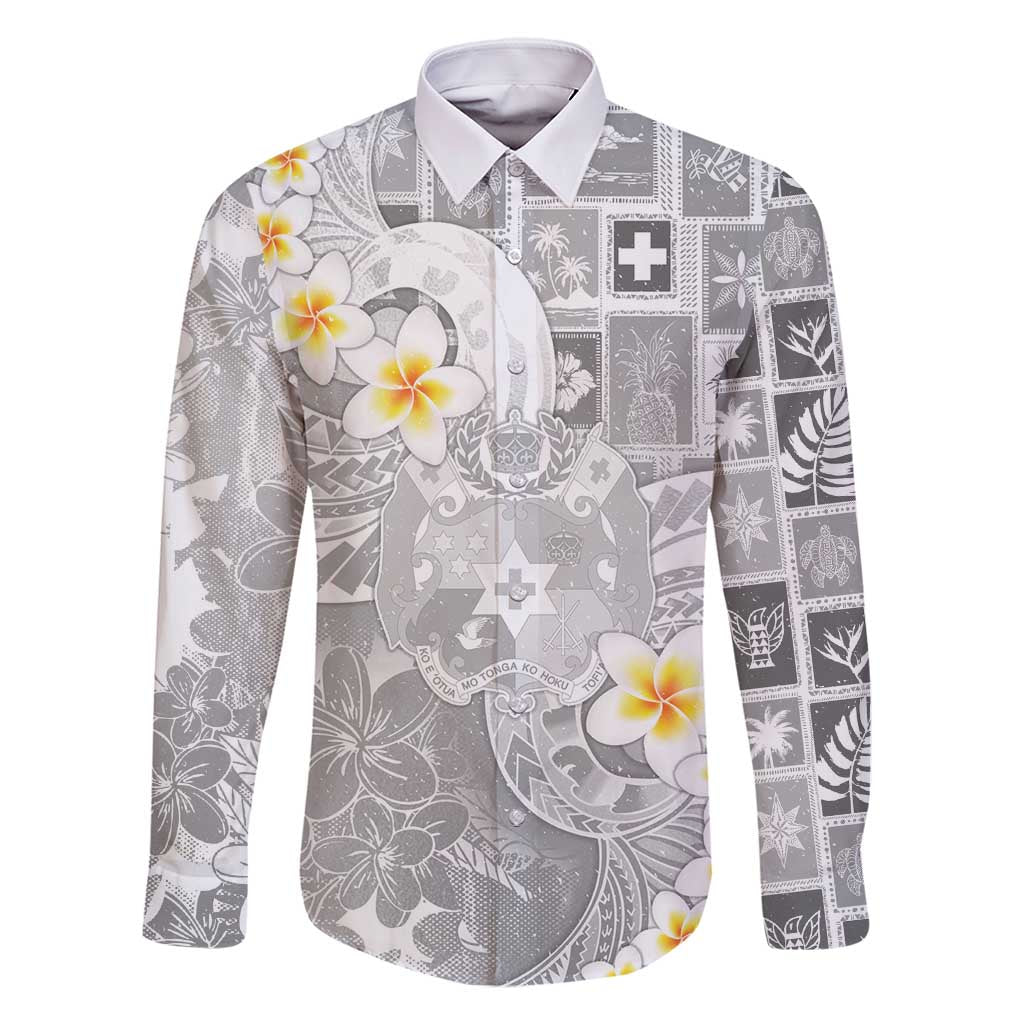 Tonga Christmas Family Matching Long Sleeve Bodycon Dress and Hawaiian Shirt Kilisimasi Fiefia Retro Style White - Polynesian Pride