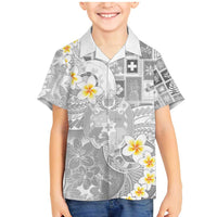 Tonga Christmas Family Matching Mermaid Dress and Hawaiian Shirt Kilisimasi Fiefia Retro Style White - Polynesian Pride