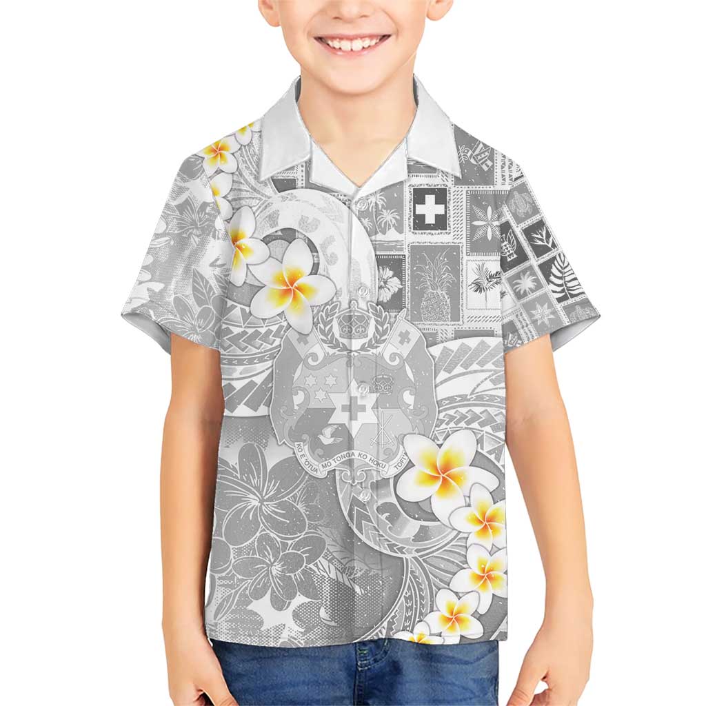 Tonga Christmas Family Matching Short Sleeve Bodycon Dress and Hawaiian Shirt Kilisimasi Fiefia Retro Style White - Polynesian Pride