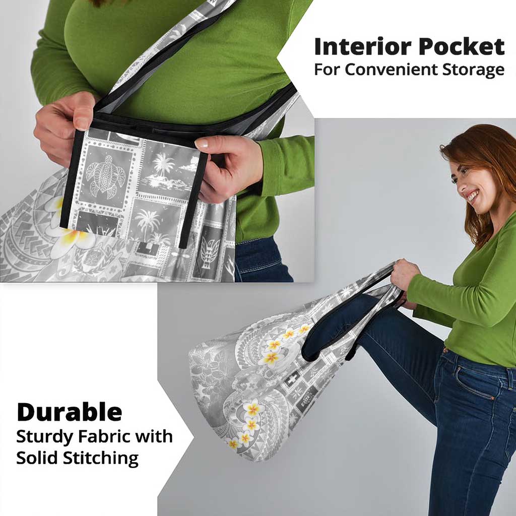 Tonga Christmas Grocery Bag Kilisimasi Fiefia Retro Style White - Polynesian Pride