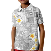 Tonga Christmas Kid Polo Shirt Kilisimasi Fiefia Retro Style White - Polynesian Pride