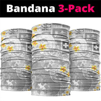 Tonga Christmas Neck Gaiter Kilisimasi Fiefia Retro Style White - Polynesian Pride