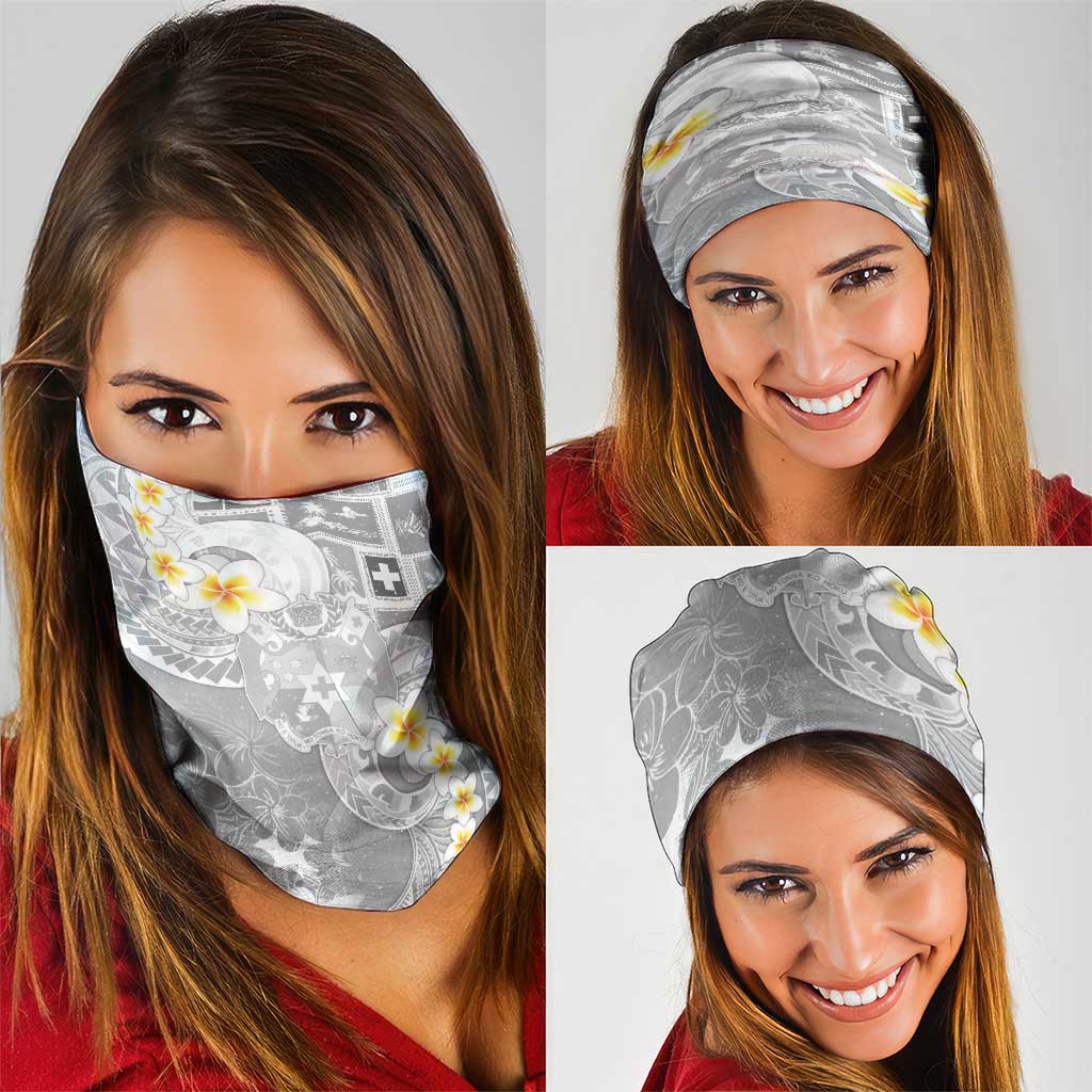 Tonga Christmas Neck Gaiter Kilisimasi Fiefia Retro Style White - Polynesian Pride