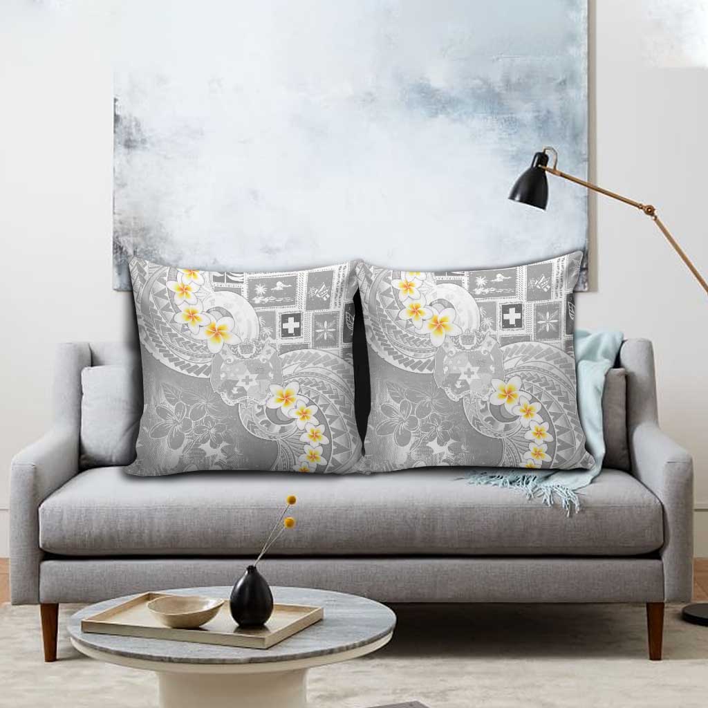Tonga Christmas Pillow Cover Kilisimasi Fiefia Retro Style White - Polynesian Pride