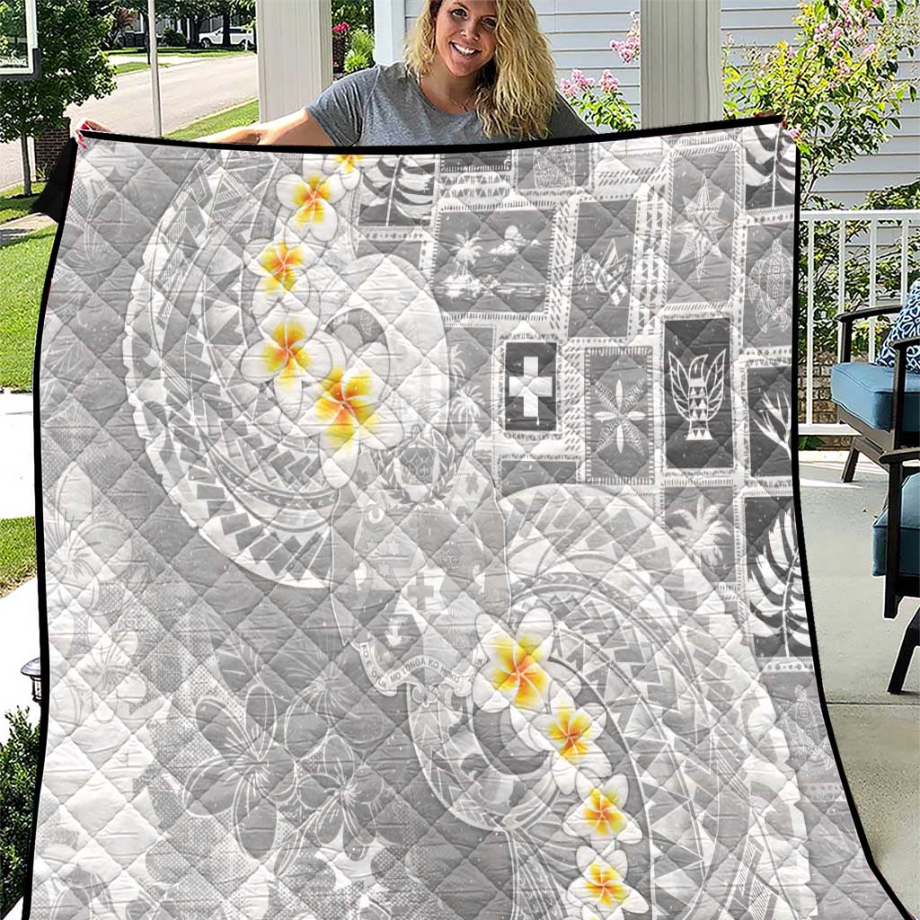 Tonga Christmas Quilt Kilisimasi Fiefia Retro Style White - Polynesian Pride