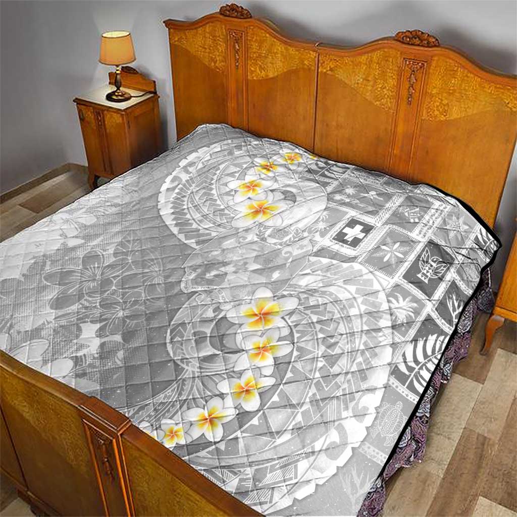 Tonga Christmas Quilt Kilisimasi Fiefia Retro Style White - Polynesian Pride