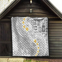 Tonga Christmas Quilt Kilisimasi Fiefia Retro Style White - Polynesian Pride