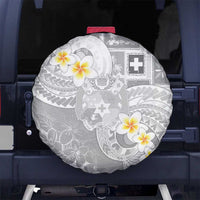 Tonga Christmas Spare Tire Cover Kilisimasi Fiefia Retro Style White - Polynesian Pride