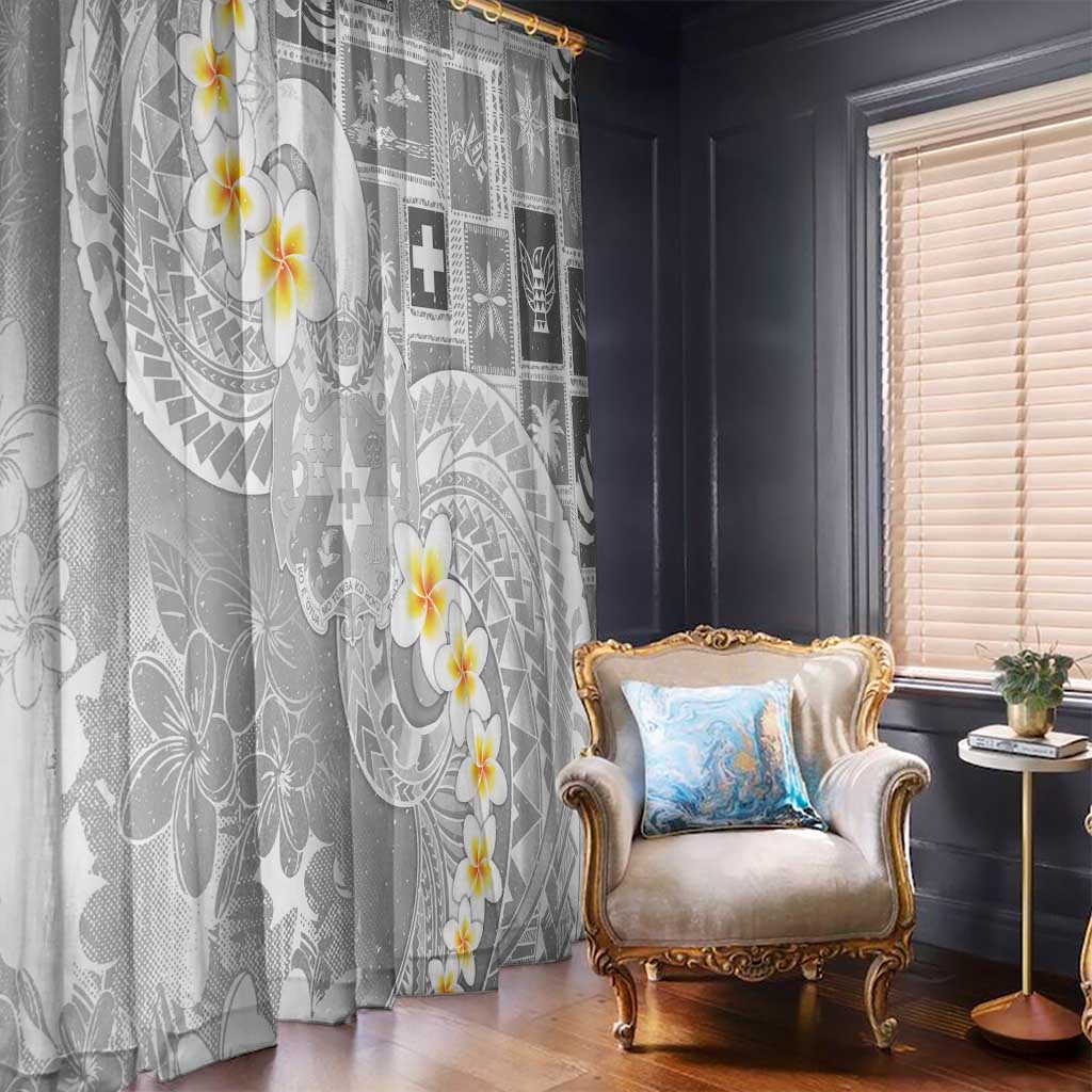 Tonga Christmas Window Curtain Kilisimasi Fiefia Retro Style White - Polynesian Pride