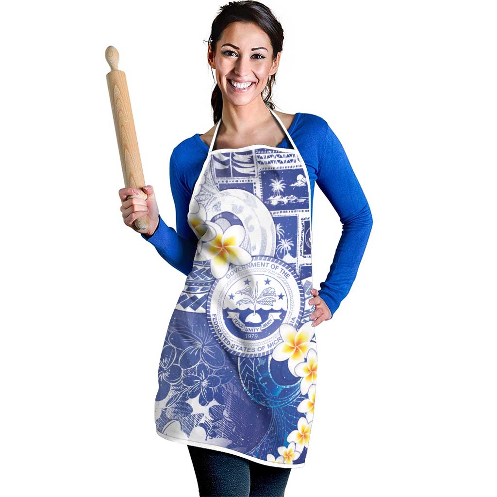 Federated States Of Micronesia Christmas Apron Retro Style Bright Version - Polynesian Pride