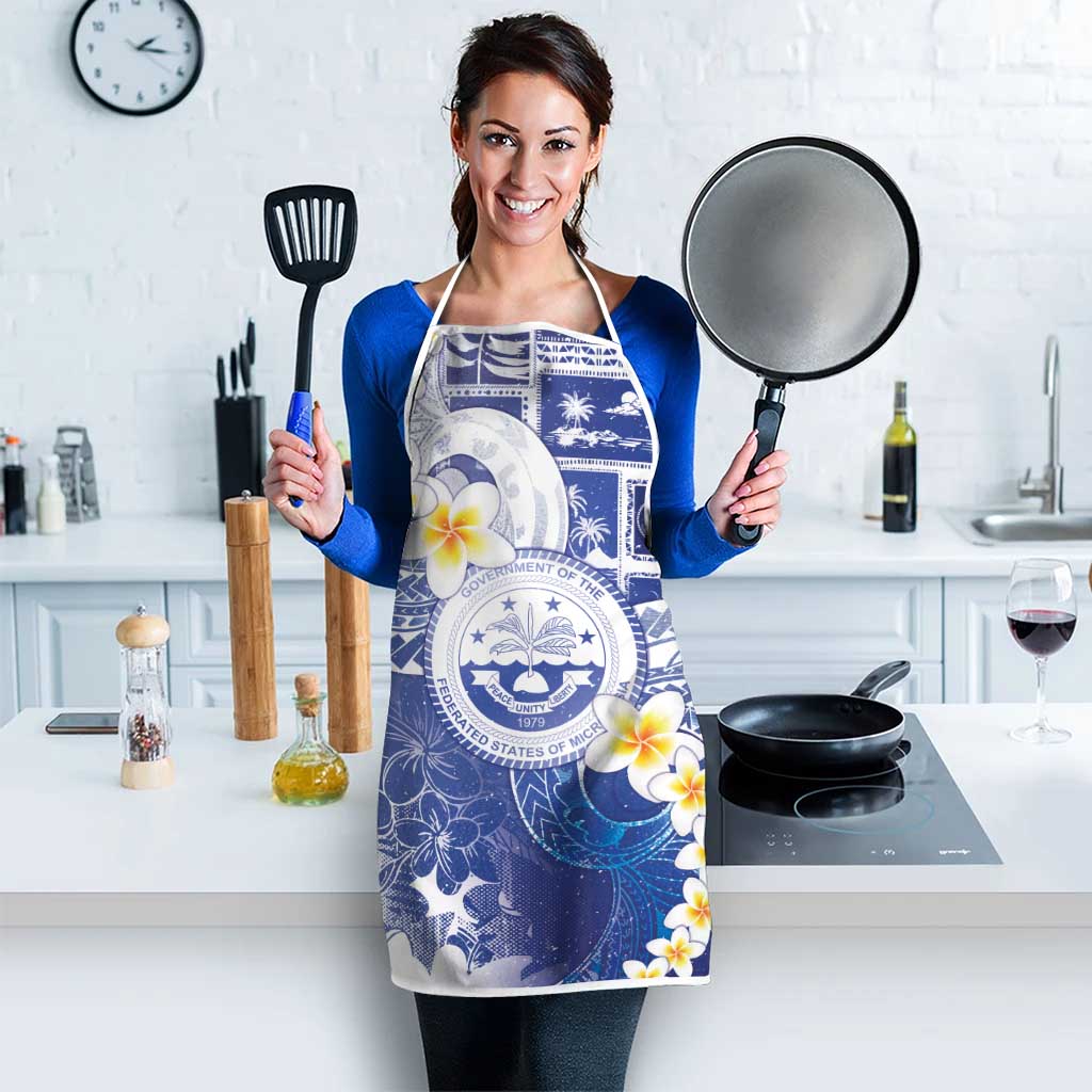 Federated States Of Micronesia Christmas Apron Retro Style Bright Version - Polynesian Pride