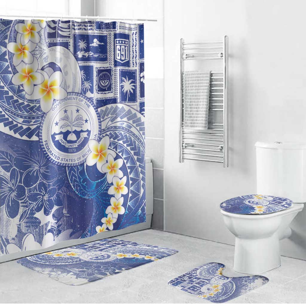Federated States Of Micronesia Christmas Bathroom Set Retro Style Bright Version - Polynesian Pride
