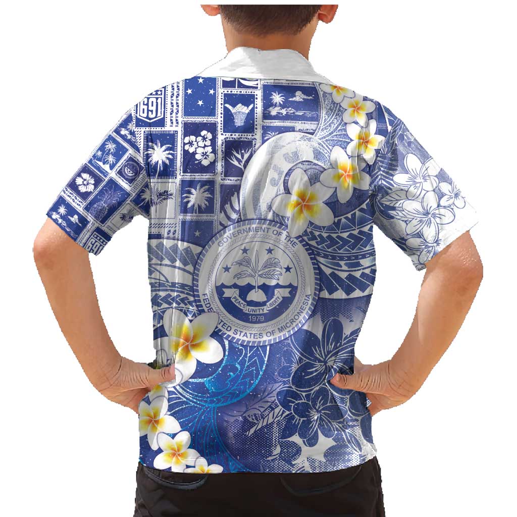 Federated States Of Micronesia Christmas Family Matching Mermaid Dress and Hawaiian Shirt Retro Style Bright Version - Polynesian Pride