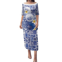 Federated States Of Micronesia Christmas Family Matching Puletasi and Hawaiian Shirt Retro Style Bright Version - Polynesian Pride