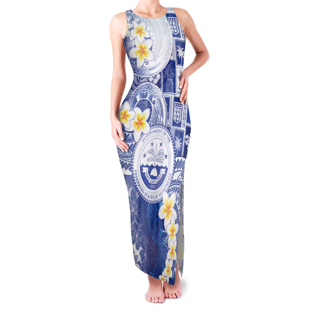 Federated States Of Micronesia Christmas Family Matching Tank Maxi Dress and Hawaiian Shirt Retro Style Bright Version - Polynesian Pride