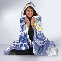 Federated States Of Micronesia Christmas Hooded Blanket Retro Style Bright Version - Polynesian Pride