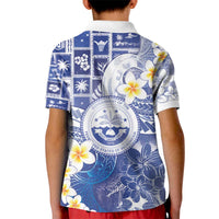 Federated States Of Micronesia Christmas Kid Polo Shirt Retro Style Bright Version - Polynesian Pride
