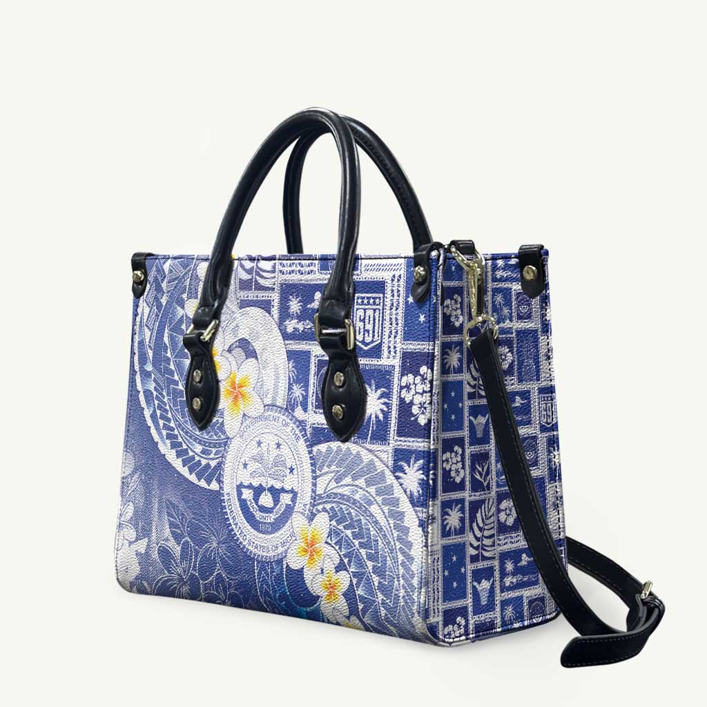 Federated States Of Micronesia Christmas Leather Bag Retro Style Bright Version - Polynesian Pride