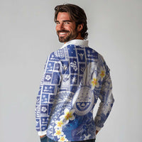 Federated States Of Micronesia Christmas Long Sleeve Polo Shirt Retro Style Bright Version - Polynesian Pride