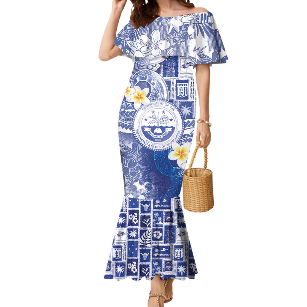 Federated States Of Micronesia Christmas Mermaid Dress Retro Style Bright Version - Polynesian Pride