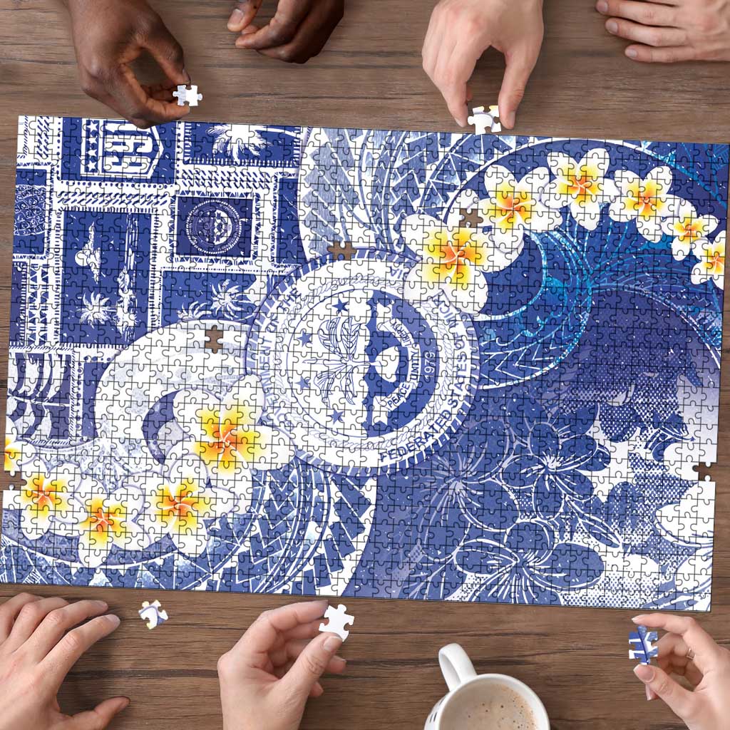 Federated States Of Micronesia Christmas Puzzle Retro Style Bright Version - Polynesian Pride