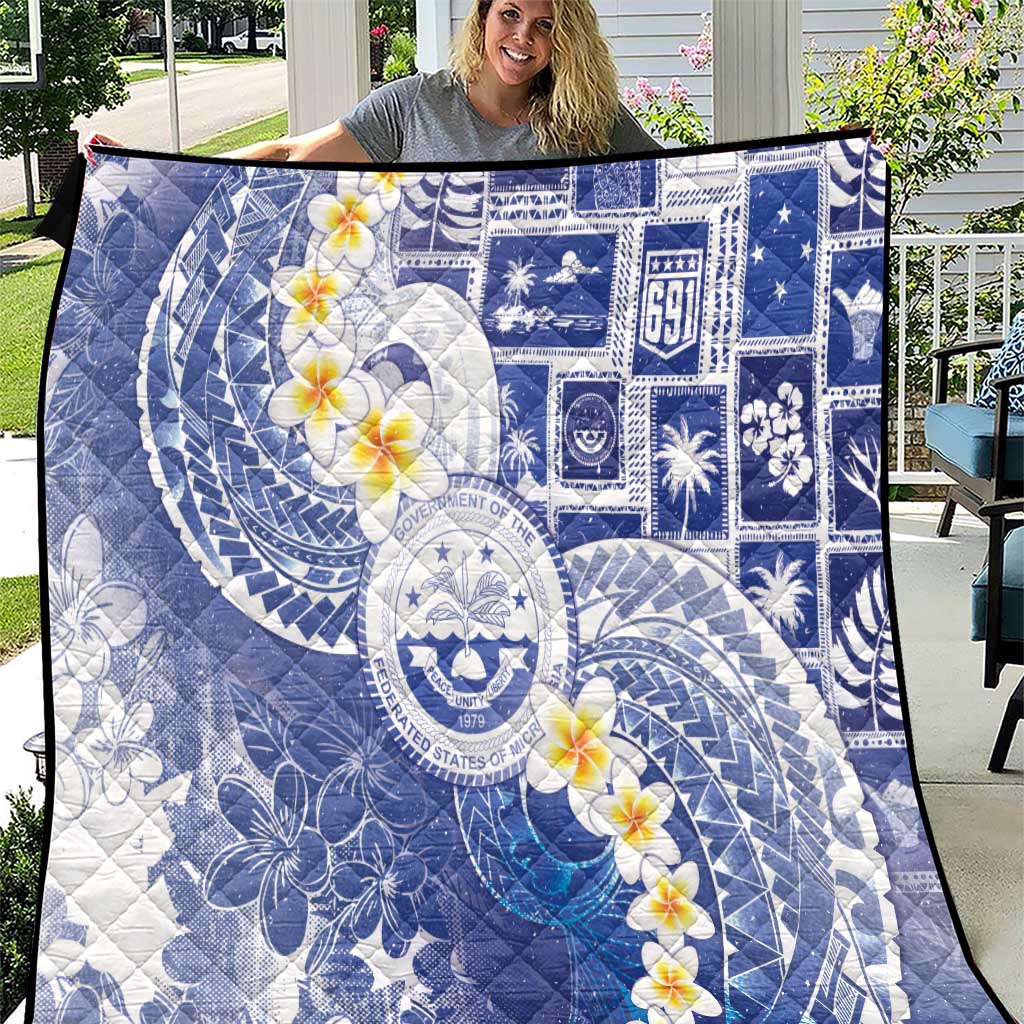 Federated States Of Micronesia Christmas Quilt Retro Style Bright Version - Polynesian Pride