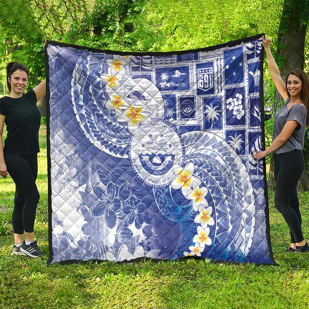 Federated States Of Micronesia Christmas Quilt Retro Style Bright Version - Polynesian Pride
