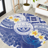 Federated States Of Micronesia Christmas Round Carpet Retro Style Bright Version - Polynesian Pride