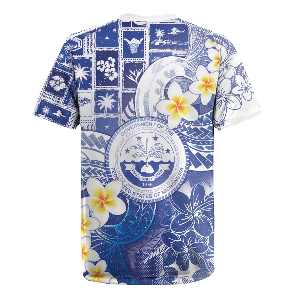 Federated States Of Micronesia Christmas Rugby Jersey Retro Style Bright Version - Polynesian Pride