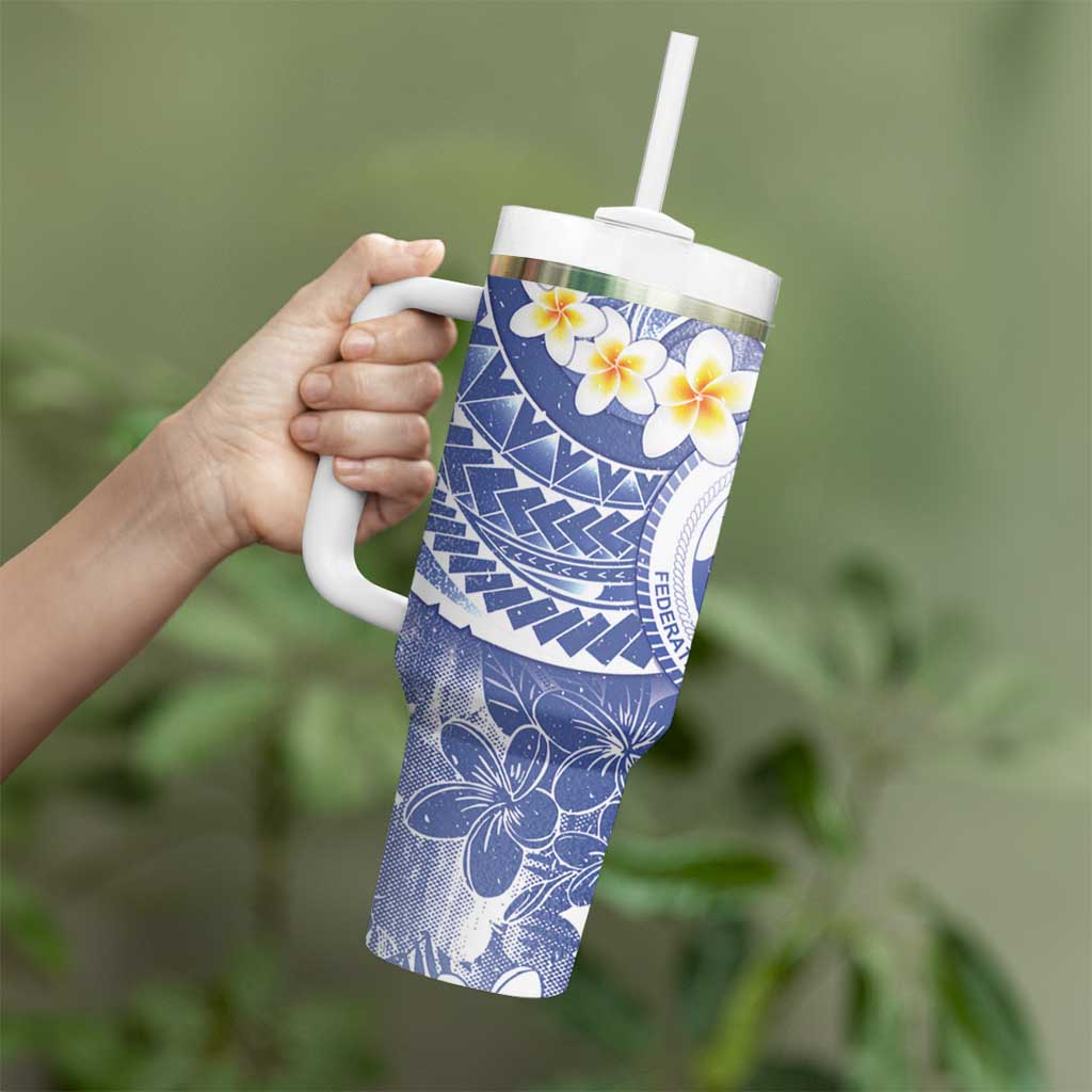 Federated States Of Micronesia Christmas Tumbler With Handle Retro Style Bright Version - Polynesian Pride