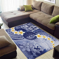 Federated States Of Micronesia Christmas Area Rug Retro Style Dark Version - Polynesian Pride