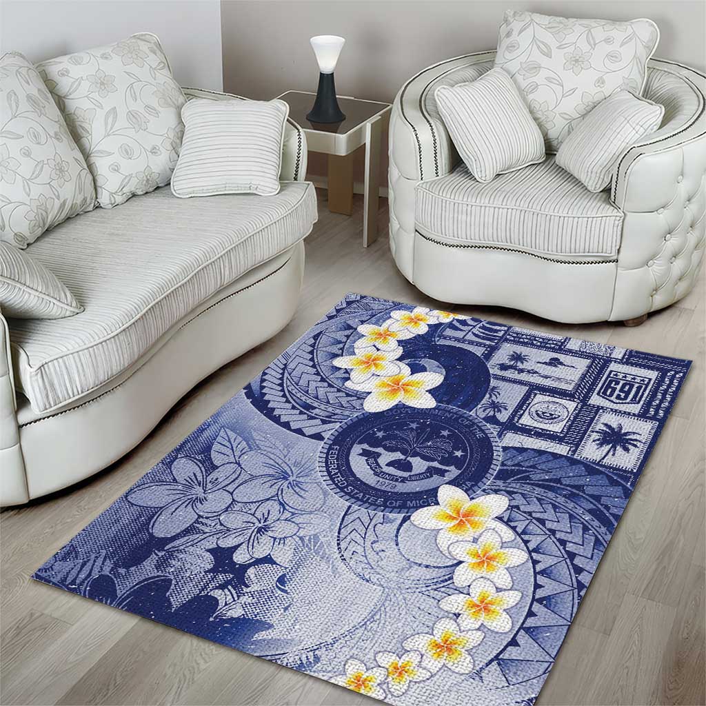 Federated States Of Micronesia Christmas Area Rug Retro Style Dark Version - Polynesian Pride