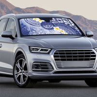 Federated States Of Micronesia Christmas Auto Sun Shade Retro Style Dark Version - Polynesian Pride