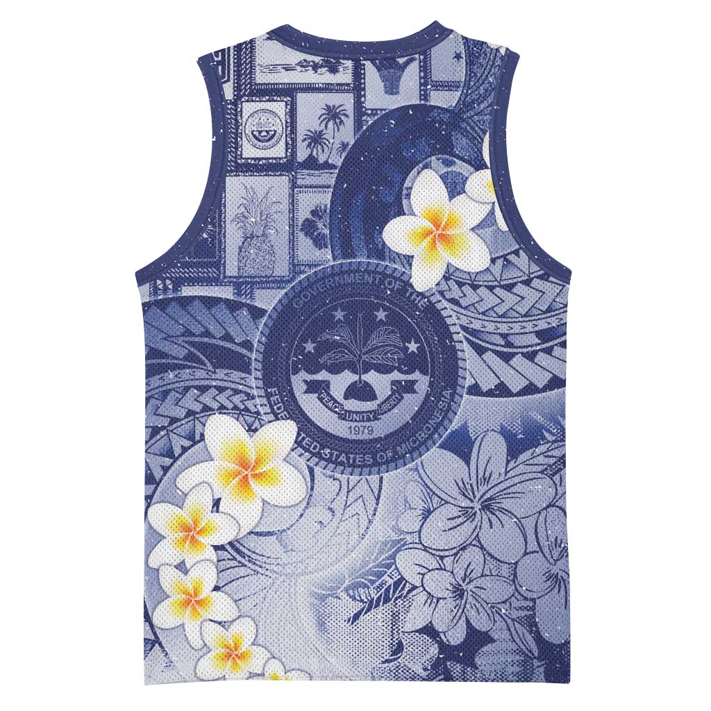 Federated States Of Micronesia Christmas Basketball Jersey Retro Style Dark Version - Polynesian Pride