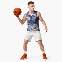 Federated States Of Micronesia Christmas Basketball Jersey Retro Style Dark Version - Polynesian Pride