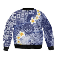 Federated States Of Micronesia Christmas Bomber Jacket Retro Style Dark Version - Polynesian Pride